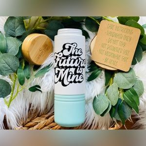 16oz Ceramic Mug w/ Bamboo Screen On Lid